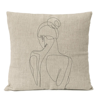 Housse de coussin abstrait et géométrique