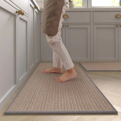 Tapis de cuisine synthétique imitation jonc de mer/sisal