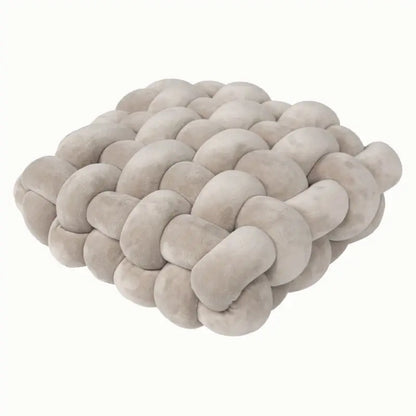 Coussin carré tressé
