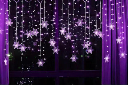 Guirlande de Noël flocon de neige en rideau lumineux