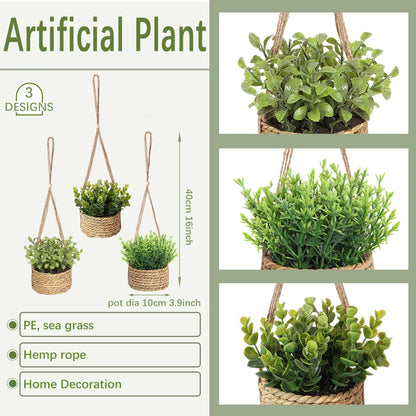 Petite plante artificielle suspendue