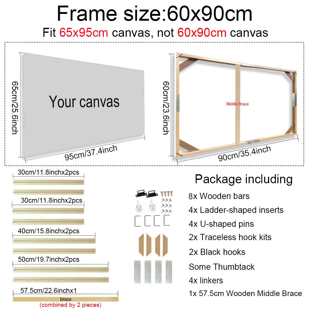 Cadre en bois pour toile
