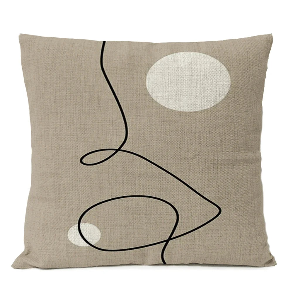 Housse de coussin abstrait et géométrique