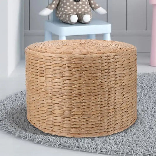 Pouf en rotin naturel – assise d’appoint & déco bohème