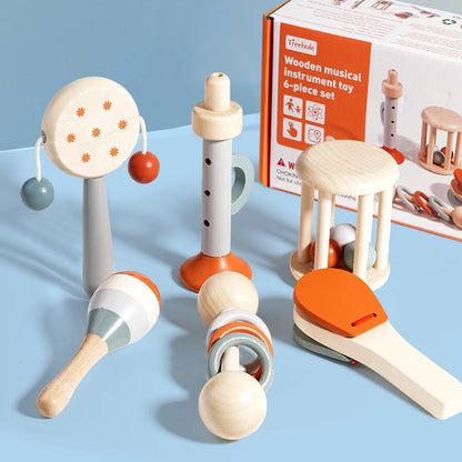 Jeux musicaux en bois certifiés CE – xylophone & maracas pour enfants 3 à 6 ans