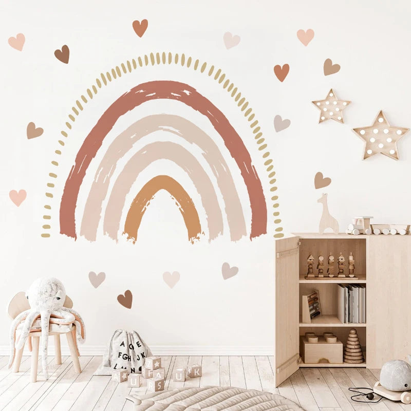 Stickers arc-en-ciel avec petits motifs décoratifs