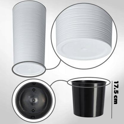 Cache-pot blanc – Design moderne 19 cm