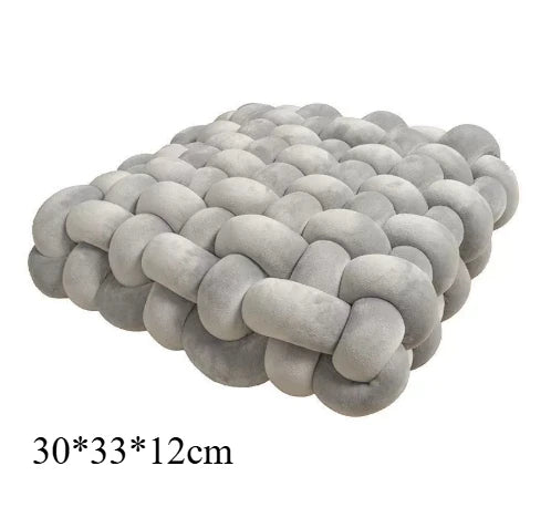 Coussin carré tressé