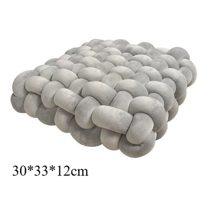 Coussin carré tressé