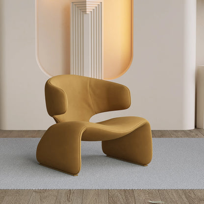 Fauteuil design en tissu – Structure en fer noir, style moderne et luxueux