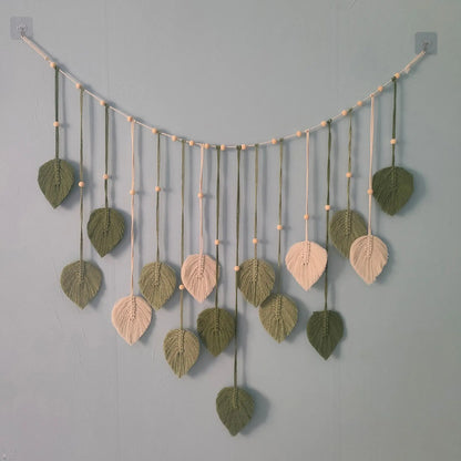 Décoration murale en macramé