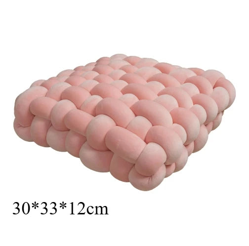 Coussin carré tressé