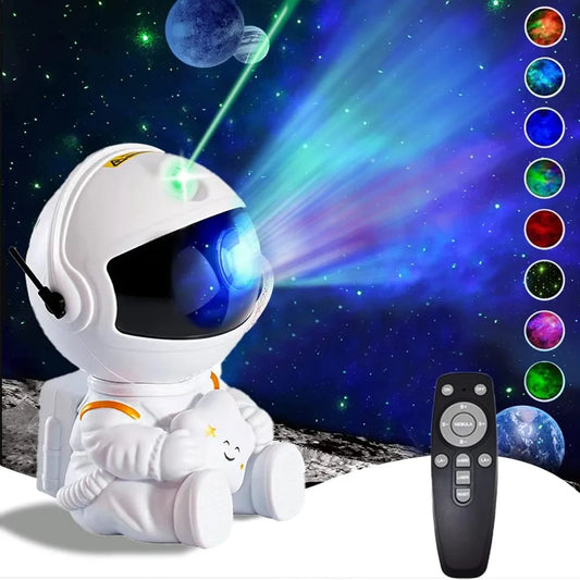 Lampe projecteur astronaute – veilleuse étoiles au plafond
