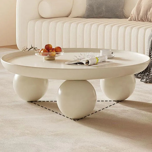 Table basse design en métal blanc
