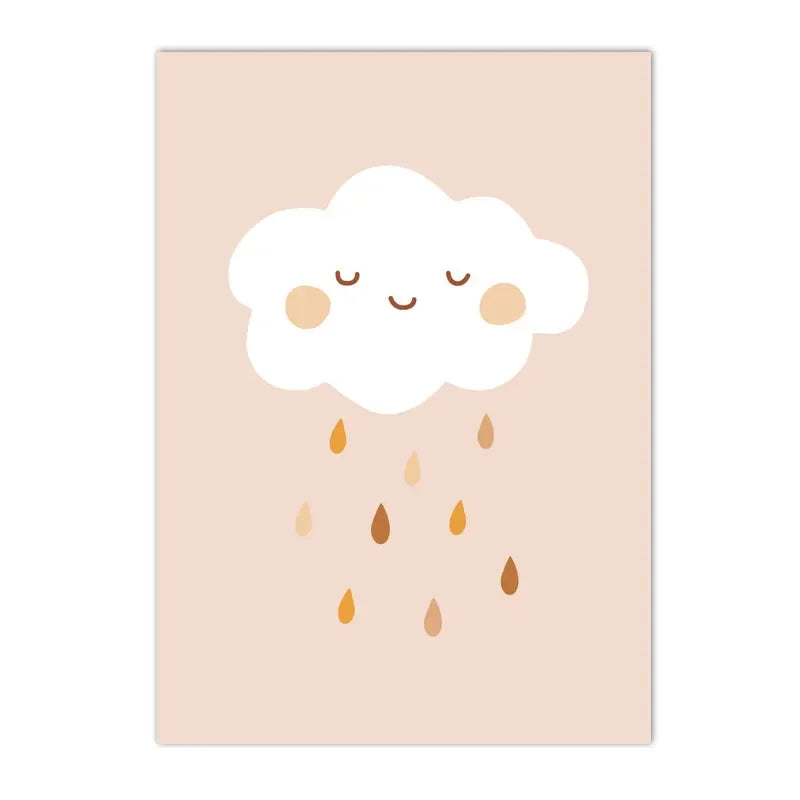 Toiles déco enfant – nuages, étoiles & arc-en-ciel