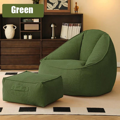 Pouf paresseux velours côtelé
