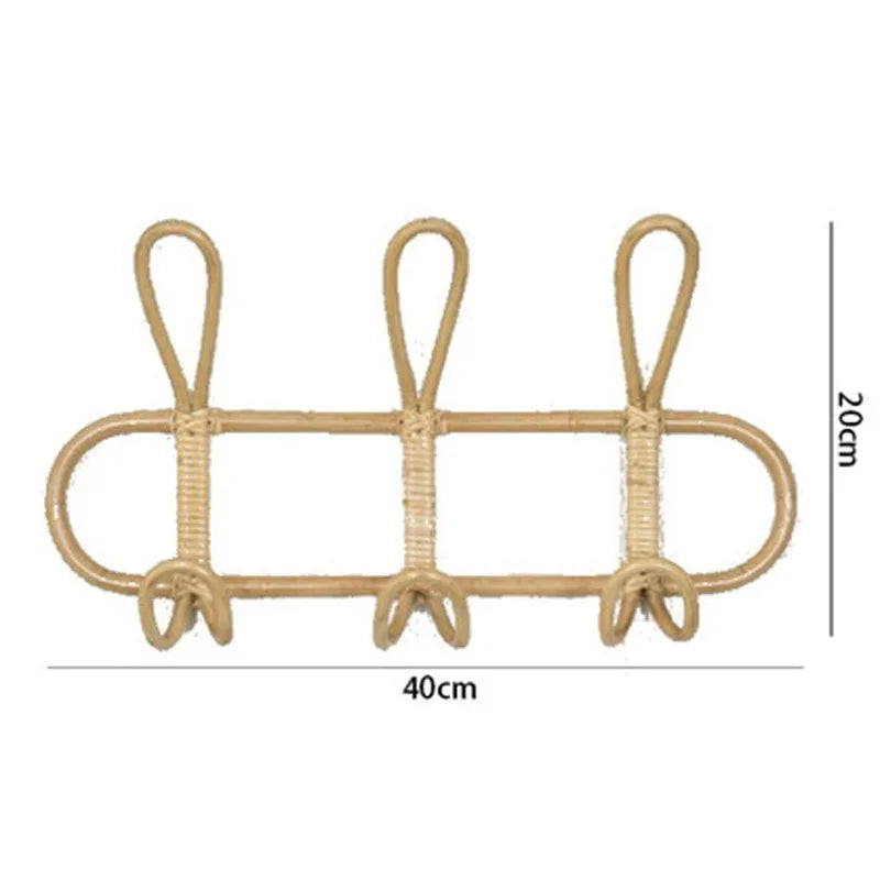 Porte-manteau en rotin naturel