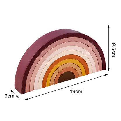Arc-en-ciel en bois à empiler