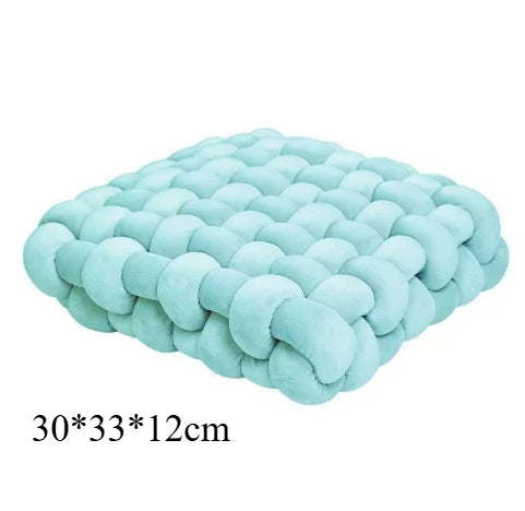 Coussin carré tressé