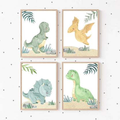 Toiles décoratives dinosaures pour chambre d’enfant