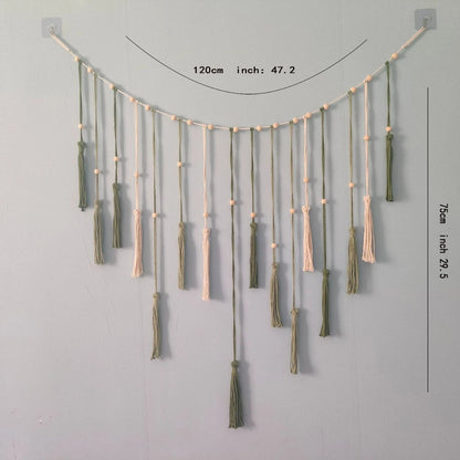 Décoration murale en macramé