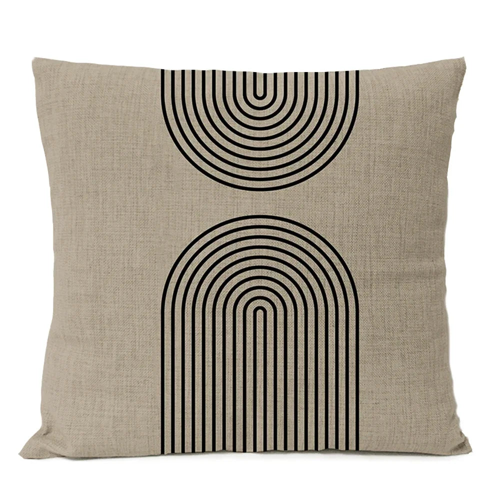 Housse de coussin abstrait et géométrique