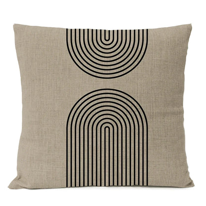 Housse de coussin abstrait et géométrique