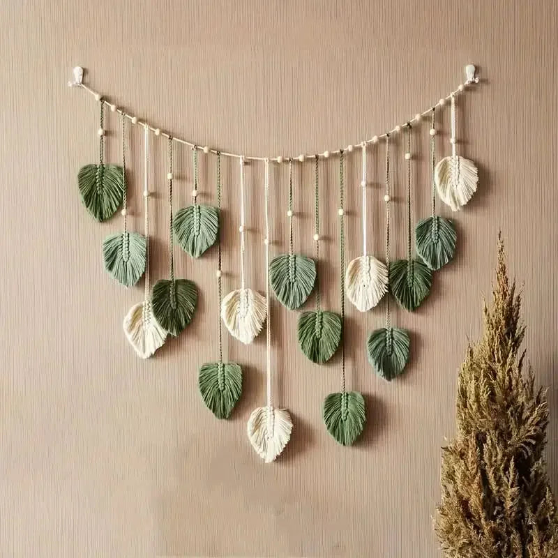 Décoration murale en macramé