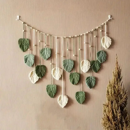 Décoration murale en macramé