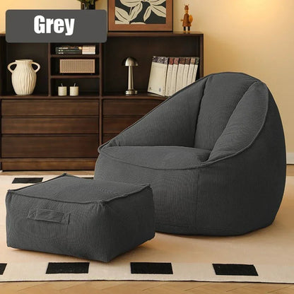 Pouf paresseux velours côtelé