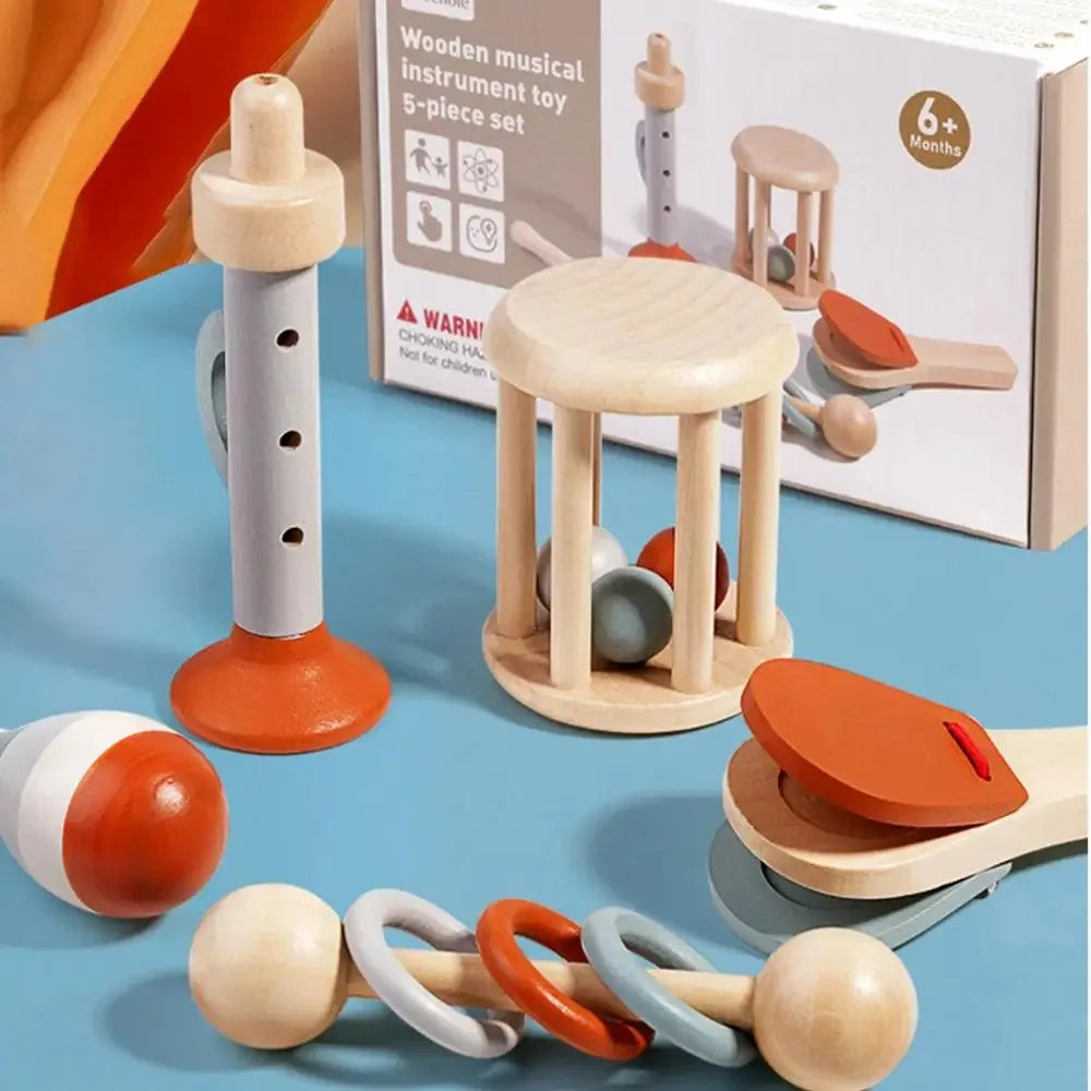 Jeux musicaux en bois certifiés CE – xylophone & maracas pour enfants 3 à 6 ans