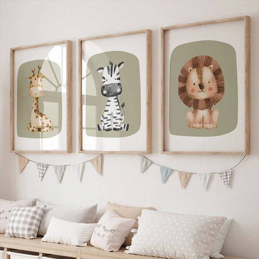 Toiles décoratives style Safari pour chambre d’enfant