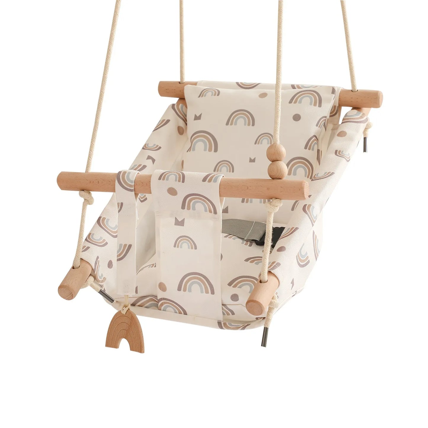 Chaise balançoire en bois pour enfants