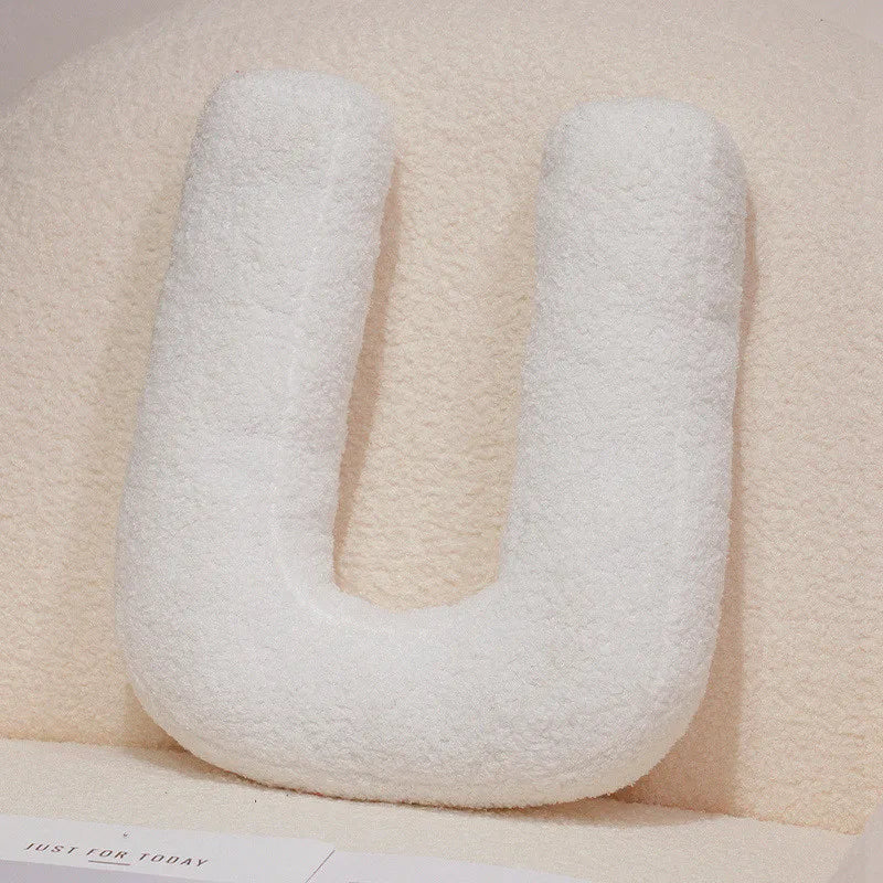 Coussins lettres blancs tout doux