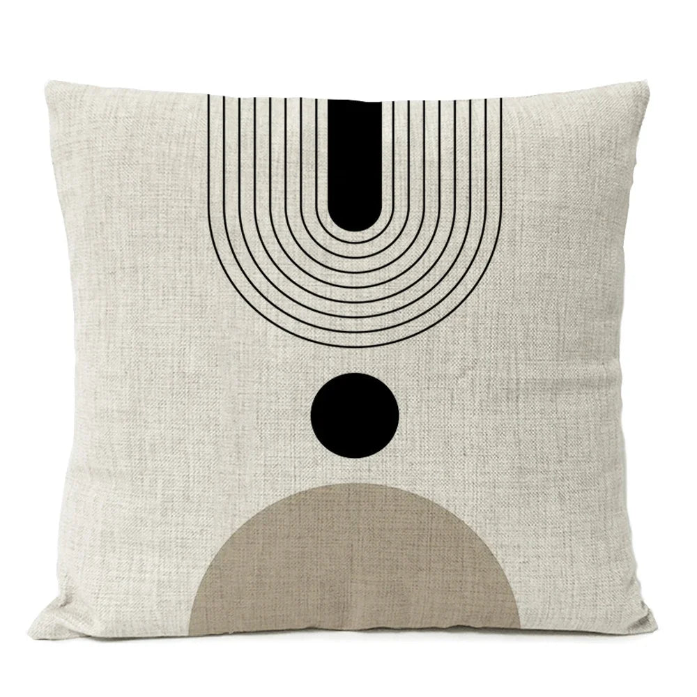 Housse de coussin abstrait et géométrique