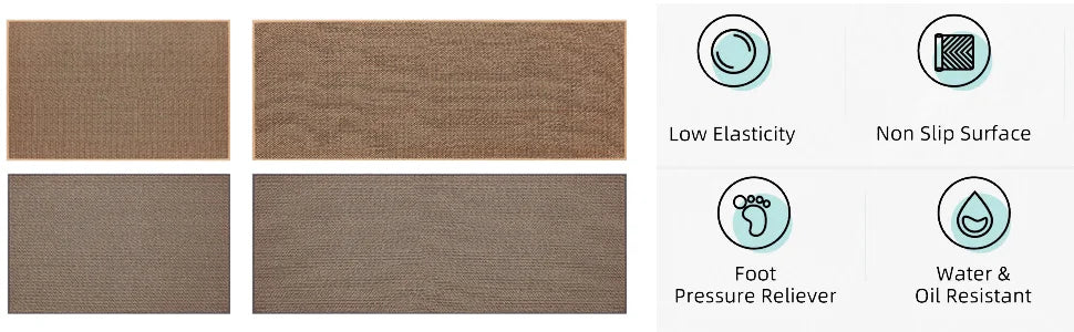 Tapis de cuisine synthétique imitation jonc de mer/sisal