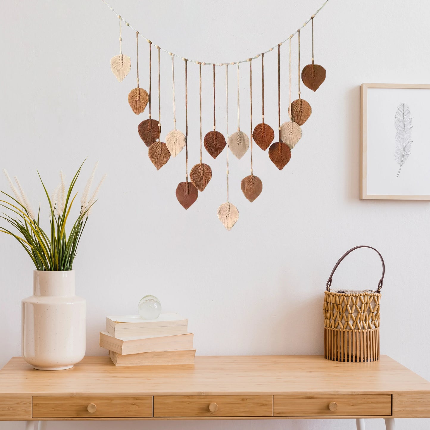 Décoration murale en macramé