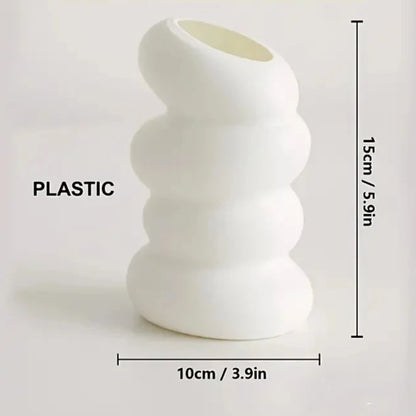 Vase blanc spirale