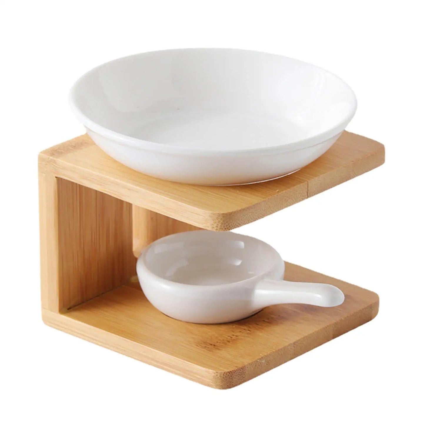 Brûleur huile essentielle et bougie céramique et bois