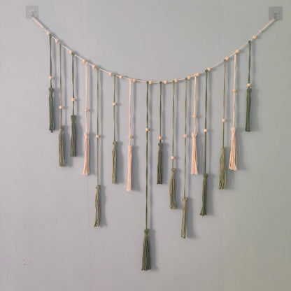 Décoration murale en macramé