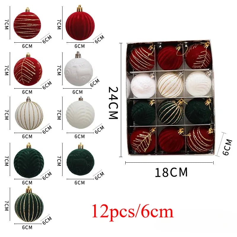 Lot de boules de Noël – Décorations de sapin multicolores