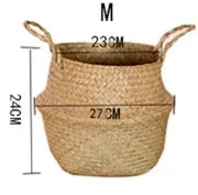 Grands paniers en osier – rangement & cache-pot décoratif