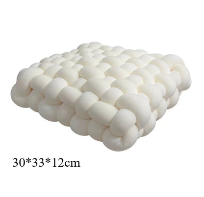 Coussin carré tressé