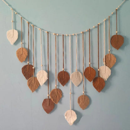 Décoration murale en macramé