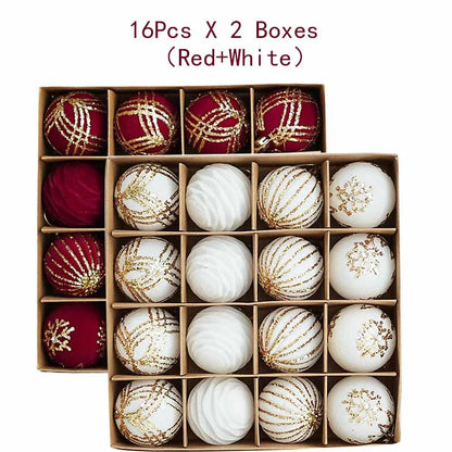 Lot de boules de Noël – Décorations de sapin multicolores