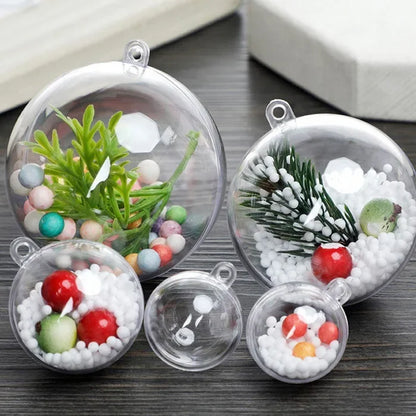 Boules de Noël transparentes à remplir