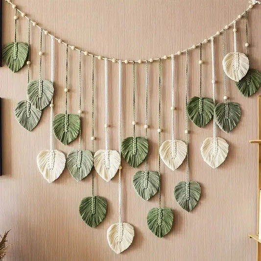 Décoration murale en macramé