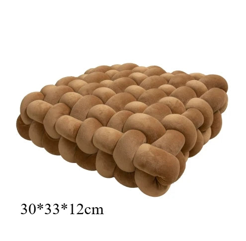 Coussin carré tressé