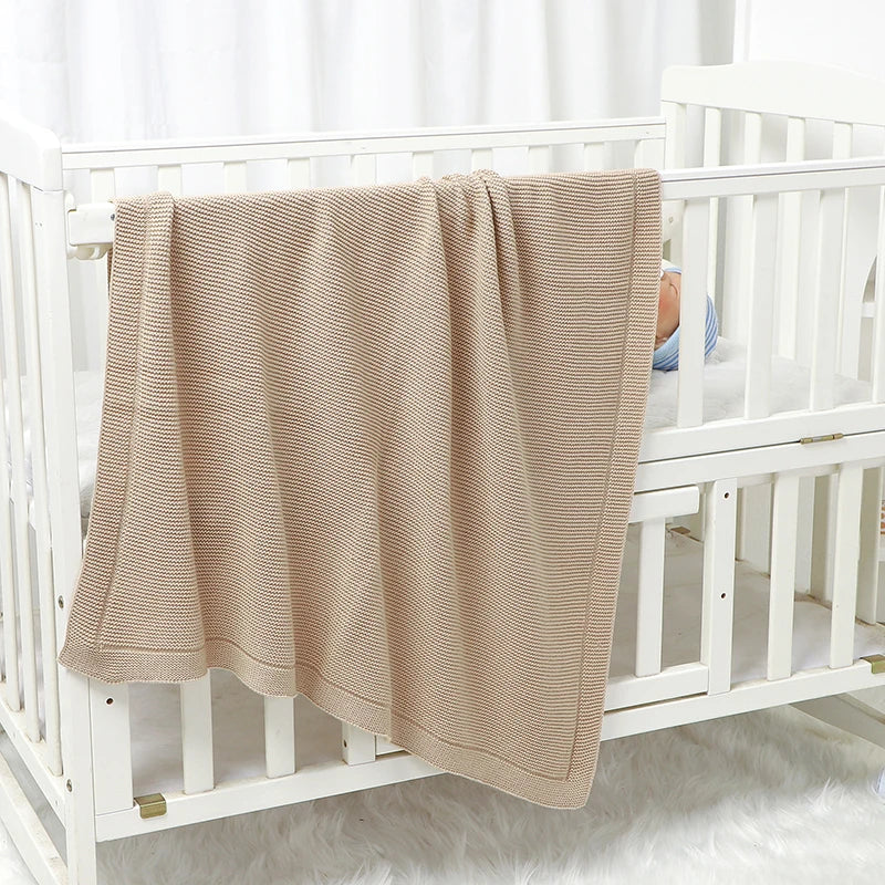Couverture bébé en coton uni
