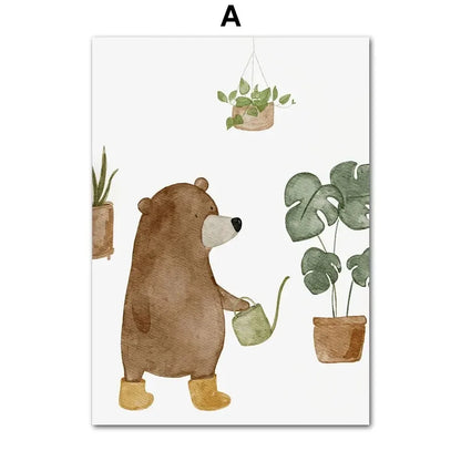 Adorables toiles petits ours pour chambre d’enfant